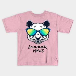 Summer Vibes Panda Kids T-Shirt